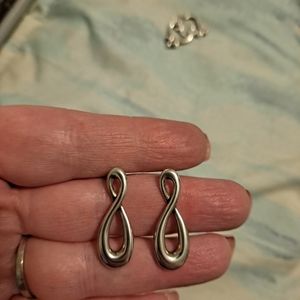 James Avery, Retired, Infinity Sterling silver earrings